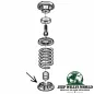 Preview: Crown Coil Spring Isolator Rear Lower, left or right. Jeep Grand Cherokee WJ WG (99-04)