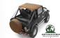 Preview: Bestop Bikini Top Traditional Style Tan Denim Jeep CJ7 CJ8 Wrangler YJ (76-91), mounted with matching Half Doors.