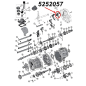 Preview: Schaltgabel 1. & 2. Gang AX15 Schaltgetriebe Jeep XJ Wrangler YJ TJ Grand Cherokee ZJ (87-99), Explosionszeichnung, die mit rotem Pfeil die Position der Schaltgabel am Schaltgetriebezeigt.
