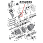 Preview: Shift Fork 5th Gear AX15 Transmission Jeep Cherokee XJ Wrangler YJ TJ Grand Cherokee ZJ (87-99), exploded drawing highlighting the position of Fork on Transmission with a red arrow.