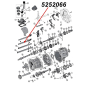 Preview: Shift Shaft 1st & 2nd Gear AX15 Transmission Jeep Cherokee XJ Wrangler YJ TJ Grand Cherokee ZJ (87-99), exploded drawing highlighting the position of Shaft on Transmission with a red arrow.