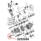 Preview: Reverse Idler Gear for AX15 Transmission. Jeep Cherokee XJ / Wrangler YJ / TJ / Grand Cherokee ZJ (1987-1999, exploded drawing highlighting the position of Gear on Transmission with a red arrow.