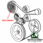 Preview: Umlenkrolle ohne Klimaanlage Jeep Wrangler + Cherokee 2,4 L 02-06