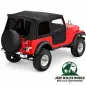 Preview: Bestop Supertop Softtop with tinted windows incl. 2-Piece Upper and Lower Half Soft Doors Black Denim Jeep CJ7 + Wrangler YJ (1980-1995)