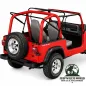 Preview: Bestop Supertop Softtop with tinted windows incl. 2-Piece Upper and Lower Half Soft Doors Black Denim Jeep CJ7 + Wrangler YJ (1980-1995)