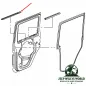 Preview: Fairchild Türdichtsatz Abstreifer Paar hinten links + rechts außen. Jeep Wrangler JK (07-18)