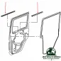 Preview: Fairchild Türdichtsatz Abstreifer Set hinten links + rechts. Jeep Wrangler JK (07-18)