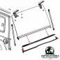 Preview: Fairchild Hardtop Heckscheibendichtung Glas unten + Halteschiene. Jeep Wrangler JK (11-18)