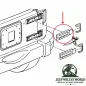 Preview: Crown Hecktür Scharnier Blenden Set 4-teilig Jeep Wrangler JK (07-18)