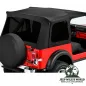 Preview: Bestop Replacement Top Cover with tinted windows Black Denim without rods Jeep CJ7 + Wrangler YJ (1976-1995)