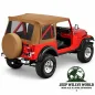 Preview: Bestop Replacement Top Cover with clear windows Spice Denim without rods Jeep CJ7 + Wrangler YJ (1976-1995)