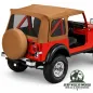 Preview: Bestop Replacement Top Cover with clear windows Spice Denim without rods Jeep CJ7 + Wrangler YJ (1976-1995)