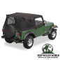 Preview: Supertop Verdeck Soft Top Black Denim mit getönten Scheiben Jeep CJ7, Wrangler YJ (76-95).