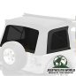 Preview: Sunrider Soft Top Black Denim mit getönten Scheiben Jeep CJ7, Wrangler YJ (76-95). Hervorgehoben auf ausgegrauter Soft Top Detailansicht.