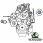 Preview: Crown Idler Pulley with Serpentine Belt Jeep Wrangler JK / Cherokee KK / Dodge Nitro KA 2,8L CRD (07-18)