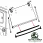 Preview: Fairchild Hardtop Heckscheibendichtung Glas unten + Halteschiene. Jeep Wrangler JK (11-18)