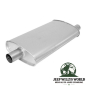 Preview: Muffler (aluminized) with 2.25" (57,15 mm) Inlet to 2" (50,80 mm) OutIet for 4.0L and 5.2L gasoline engine. Jeep Grand Cherokee ZJ / ZG (1992-1998), Inlet pictured.