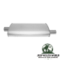 Preview: Muffler (aluminized) with 2.25" (57,15 mm) Inlet to 2" (50,80 mm) OutIet for 4.0L and 5.2L gasoline engine. Jeep Grand Cherokee ZJ / ZG (1992-1998), sideview with inlet on left side of picture.