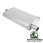 Preview: Muffler (aluminized) with 2.25" (57,15 mm) Inlet to 2" (50,80 mm) OutIet for 4.0L and 5.2L gasoline engine. Jeep Grand Cherokee ZJ / ZG (1992-1998), outlet pictured.