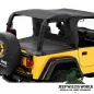 Preview: Bestop Wrap Around Windjammer Black Denim Premium Vinyl leather imitation structured Jeep Wrangler TJ (1996-2002)