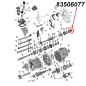 Preview: Nadellager für den dritten (3.) Gang am AX15 Schaltgetriebe. Jeep Cherokee XJ / Wrangler YJ / TJ / Grand Cherokee ZJ / Comanche MJ (1987-1999), Explosionszeichnung, die mit rotem Pfeil die Position des Lagerss am Schaltgetriebezeigt.