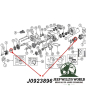 Preview: Output Seal Dana 18 20 Transfer Case Jeep Willys MB / CJ2A / CJ3A / M38 / M38A1 / CJ3B / CJ5 / CJ6 / CJ7 (41-79), Technical drawing highlithing the location of the Output Seals on Front and Rear Transfer Case..