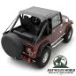 Preview: Bestop Bikini Top Traditional Style Charcoal Denim Jeep CJ7 CJ8 Wrangler YJ (76-91), montiert.