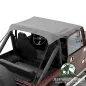 Preview: Bestop Bikini Top Traditional Style Charcoal Denim Jeep CJ7 CJ8 Wrangler YJ (76-91), montiert, Nahansicht.