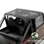 Preview: Bestop Bikini Top Traditional Style Mesh Netting Jeep CJ7 CJ8 Wrangler YJ (76-91), mounted, close up.