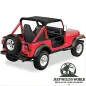 Preview: Element Doors 4x4 Matt Black Bestop powder coated Jeep CJ7, CJ8, Wrangler YJ (80-95). mounted with matching Bikini Top.