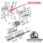Preview: Explosionszeichnung die die Feder im Gehäusedeckel des T150, T176 oder T177 Schaltgetriebes zeigt, Jeep CJ5 CJ7 CJ8 76-86.