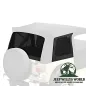 Preview: Getönte Verdeckscheiben Supertop Black Denim Jeep CJ7, Wrangler YJ (76-95). Hervorgehoben auf ausgegrauter Detailansicht.