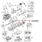 Preview: Main Shaft Output Oil Seal T150 Transmission Jeep CJ (76-79), exploded drawing highlighting the position of Oil Seal on Transmission with a red arrow.