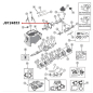 Preview: Bearing Retainer Gasket T150 Transmission Jeep CJ (76-79), exploded drawing higlighting the position of Gasket on Transmission.