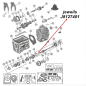 Preview: Synchronizer Plate 1st and 2nd SR4 T4 T5 Transmission Jeep CJ / SJ / Cherokee XJ (80-86), exploded drawing highlighting the position of Synchronizer Plate on Transmission with a red arrow.