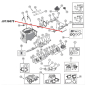 Preview: Countershaft T150 Transmission Jeep CJ (76-79), exploded drawing highlighting the position of Countershaft on Transmission with a red arrow.
