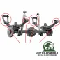Preview: Blattfederbuchsen Set hinten rot PU Jeep Cherokee 84-01