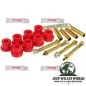 Preview: Blattfederbuchsen Set am Rahmen abschmierbar vorne oder hinten PU rot Jeep CJ 76-86