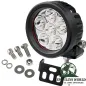 Preview: LED Headlamp round Ø 8,9cm 18 Watt with E-mark