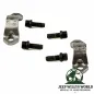 Preview: Kardan Bügel Kit Kreuzgelenk Kardanwelle vorne oder hinten Jeep CJ Wrangler Grand Cherokee Commanche 74-06, 2 Bügel und 4 Sechskantschrauben von der Seite abebildet.