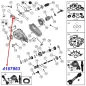 Preview: Shift Lever O-Ring for NP231, NP242, NP249 and NV247 Transfer Case. Jeep Cherokee XJ / Wrangler YJ /TJ / Grand Cherokee ZJ / ZG / WJ / WG / Comanche MJ (1987-2006), exploded drawing showing position of Ring on Transfer Case.
