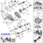 Preview: Getriebekette mit 31 Gliedern und 25,4mm Breite für NP231 Verteilergetriebe. Jeep Cherokee XJ / Wrangler YJ / TJ / Grand Cherokee ZJ / ZG / Comanche MJ / Liberty KJ (1987-2007), Explosionszeichnung, die die Position der Kette am Getriebe zeigt.
