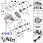 Preview: Retainer for Input Bearing on NP231 or NP242 Transfer Case. Jeep Cherokee XJ / Wrangler TJ / Grand Cherokee ZJ / ZG / WJ / WG / Comanche MJ / Liberty KJ (1991-2007), exploded drawing showing position of retainer on trans