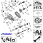 Preview: Kettrenrad, Antriebsrad für NP231 Verteilergetriebe. Jeep Cherokee XJ / Wrangler TJ / Liberty KJ (1996-2007), Explosionszeichnung, die die Position des Antriebsrads am Getriebe zeigt.