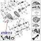 Preview: Output Oil Seal (front) for NP231 Transfer Case. Jeep Cherokee XJ / Wrangler TJ (1996-2006), exploded drawing showing position of Seal on Transfer Case.