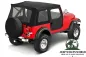 Preview: Supertop Verdeck inkl. teilbare Türen Black Denim Jeep CJ7 Wrangler YJ (80-95), montiert.