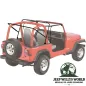 Preview: Supertop Verdeck inkl. teilbare Türen Black Denim Jeep CJ7 Wrangler YJ (80-95), ohne Verdeckoberfläche, Gestänge zu sehen.