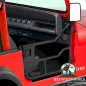 Preview: Element Doors Halbtüren HighRock 4x4 Matt Schwarz Bestop, pulverbeschichtet Jeep CJ7, CJ8, Wrangler YJ (80-95). montiert Nahansicht.