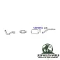 Preview: Front Exhaust Insulator for 2.5L, 4.0L and 4.2L engine. Jeep Wrangler YJ (1987-1995), drawing highligting the location of Insulator on Exhaust.