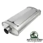 Preview: Endschalldämpfer (aluminisiert) mit 2,25" (57,15 mm) für 2,5L 4,0L Motor. Jeep Wrangler TJ (1996-23.01.2000), Eingangs Seite abgebildet, Oberseite sichtbar.
